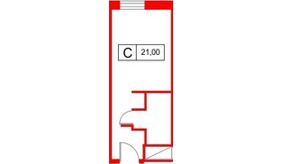 Апартаменты в ЖК Саан Московские ворота, студия, 21 м², 8 этаж