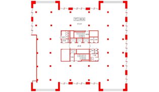 Помещение в ЖК БЦ Попова 38, 1380.94 м², 3 этаж
