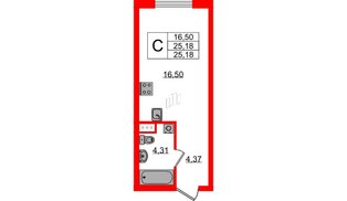 Апартаменты в ЖК VALO, студия, 29 м², 10 этаж