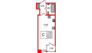 Квартира в ЖК FoRest Akvilon, студия, 23.8 м², 1 этаж