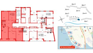Квартира в ЖК Морская набережная.SeaView, 4 комнатная, 106.95 м², 13 этаж