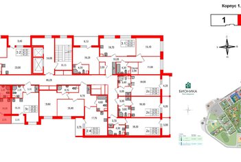 Студия 24.3 м² 3/12 этаж