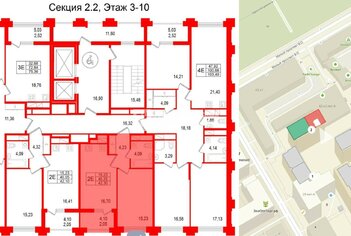 1-комн. кв. 42.3 м² 4/12 этаж