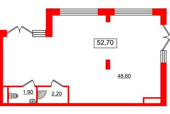 Аренда помещения 52.7 м²