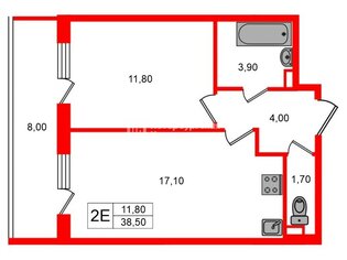  Квартира 38.5 кв.м. у метро Московская