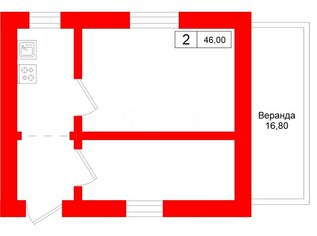 Жилой дом 46 м² в деревня Большево ул Центральная, д51Б