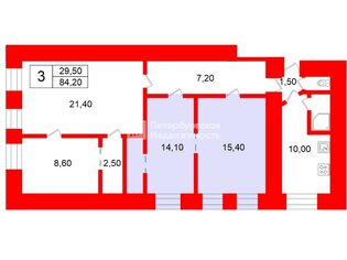 Комната 29 м² в 3-комн. кв. 5/6 этаж
