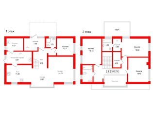 Жилой дом 202.7 м² в деревня Манушкино ул Рябиновая, д33