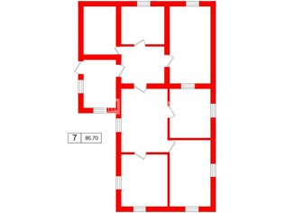 Жилой дом 86.7 м² в деревня Гостилицы ул Новая, д7