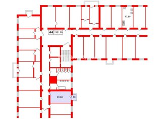 Комната 20.8 м² в 44-комн. кв. 3/4 этаж