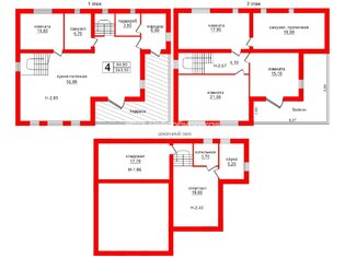 Жилой дом 243.5 м² в деревня Сарженка ул Деревенская, д23