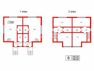 Жилой дом 196.8 м² в зона Дачный 5