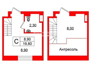 Студия 19.8 м² 5/6 этаж