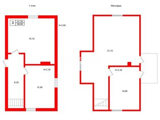 Жилой дом 88.8 м² в деревня Большое Руддилово, д49а