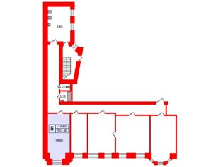 Комната 14.6 м² в 5-комн. кв. 4/5 этаж