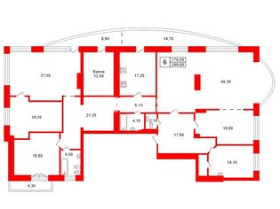 6-комн. кв. 289 м² 4/9 этаж