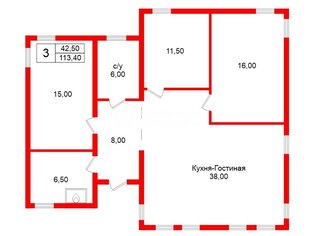 Жилой дом 113.4 м² в тер Усадьба в Кавголово ул Лесная