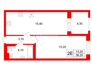  Квартира 36.2 кв.м. у метро Московская