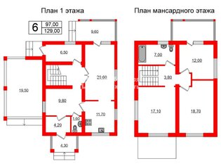 Жилой дом 129 м² в поселок Сопки ул Речная, д6а