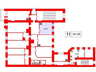 Комната 22 м² в 11-комн. кв. 3/5 этаж