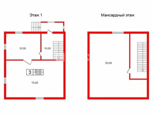 Дача 75 м² в тер. СНТ Строитель-2, д24