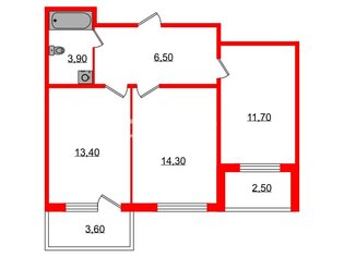 2-комн. кв. 49.4 м² 12/18 этаж