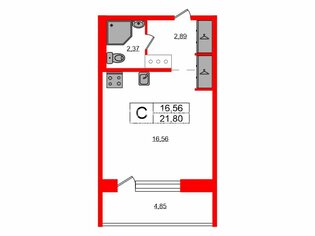 Студия 23.28 м² 8/12 этаж