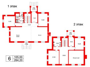 Коттедж 264.2 м² в Фёдоровское коттеджный пос. Мариинская усадьба, Парковая линия, д9