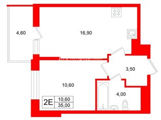  Квартира 35 кв.м. у метро Удельная