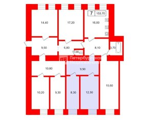 Комната 30.7 м² в 5-комн. кв. 4/6 этаж
