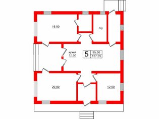 Коттедж 127.2 м² в тер. ДНП Долина уюта ул Главная, д7