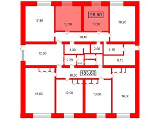 Комната 26.5 м² в 8-комн. кв. 8/9 этаж