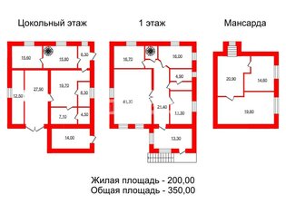 Жилой дом 350 м² в Деревня Князево, д58