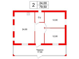 Дача 79.5 м² в тер. СНТ Электросила(Чаща)