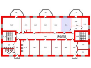 Комната 17.4 м² в 12-комн. кв. 2/3 этаж