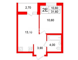 1-комн. кв. 31.6 м² 17/24 этаж