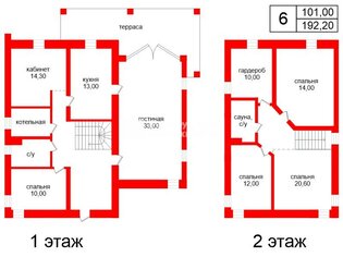 Жилой дом 192.2 м² в деревня Мистолово ул Южный склон, д14