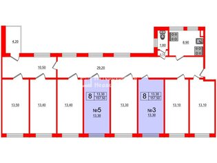 Комната 26.6 м² в 5-комн. кв. 3/3 этаж