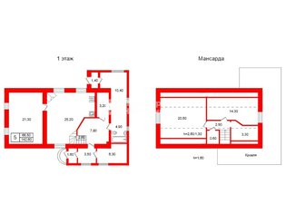 Коттедж 142.6 м² в тер Горская ул Гагаринская, д3 к А