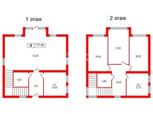 Коттедж 177.6 м² в деревня Рюмки ул Медовое кольцо, д35