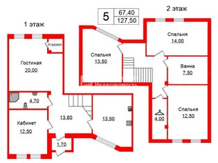 Таунхаус 127.5 м² в деревня Пикколово ул Петровская, д20 к 1