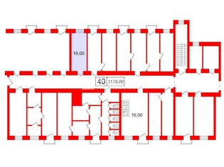 Комната 16 м² в 40-комн. кв. 5/6 этаж