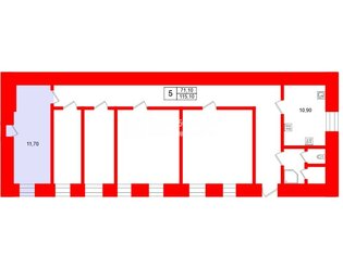 Комната 11.7 м² в 5-комн. кв. 2/2 этаж