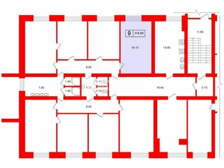 Комната 18.1 м² в 9-комн. кв. 1/5 этаж