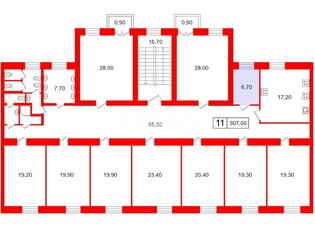 Комната 6.7 м² в 11-комн. кв. 5/5 этаж