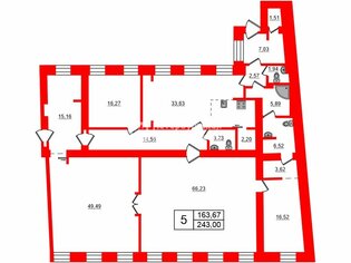 5-комн. кв. 243 м² 2/5 этаж