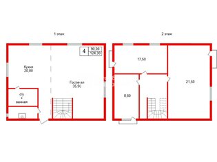 Жилой дом 124.3 м² в гп Ульяновка ул Карла Маркса, д93