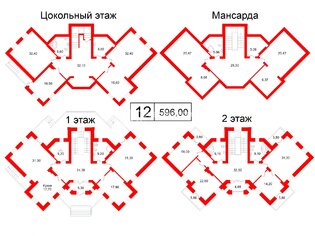 Коттедж 596 м² в деревня Канисты Лесной б-р, д5