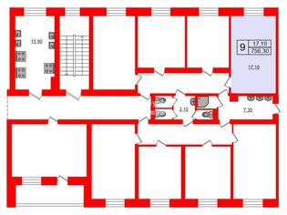 Комната 17.1 м² в 9-комн. кв. 3/5 этаж