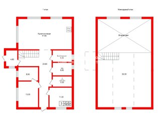 Жилой дом 165.8 м² в тер. СНТ Николаевское 10-я лн